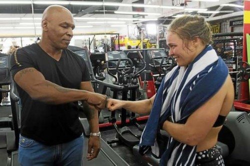 Mike Tyson with Ronda Rousey